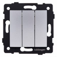 Выключатель трехклавишный без рамки Kollinger  REA-R-012GY