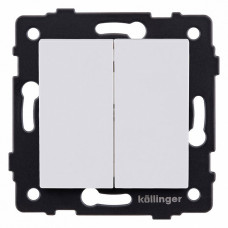 Выключатель двухклавишный без рамки Kollinger  REA-S-011WM