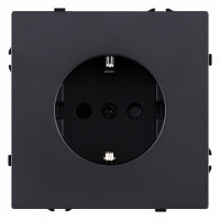 Розетка с заземлением, без рамки Kollinger Eclipse EC-014BK