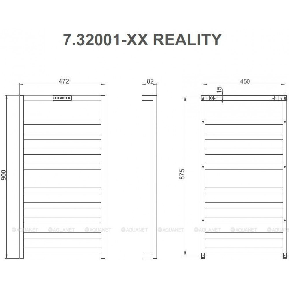 Полотенцесушитель электрический Allen Brau Reality 900х472 мм золото 7.32001-GB