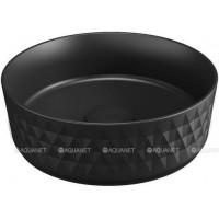 Раковина накладная Allen Brau FANTASY Romb Ø360 мм керамическая черный матовый 4.11033.31