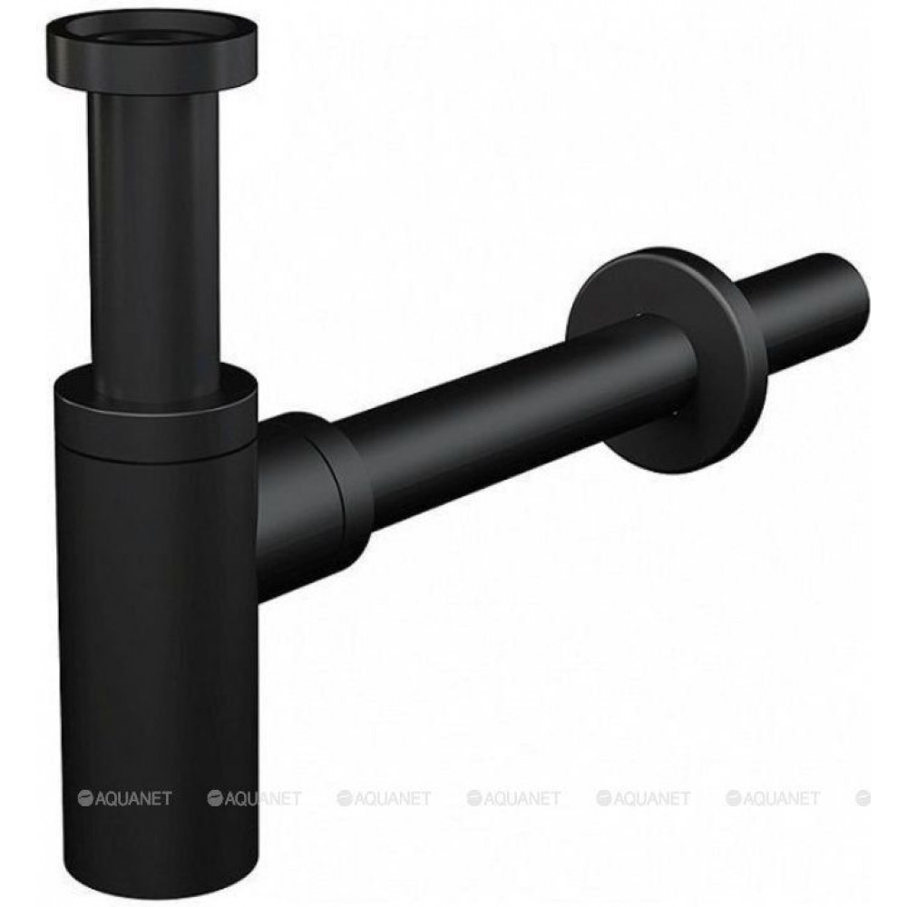 Сифон для умывальника AlcaPlast A400BLACK Design 32 мм круглый черный A400BLACK