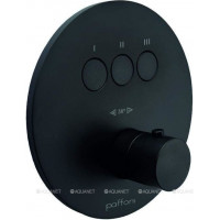 Термостат Paffoni Compact внешняя часть на 3 функции черный матовый CPT019NO