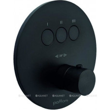 Термостат Paffoni Compact внешняя часть на 3 функции черный матовый CPT019NO