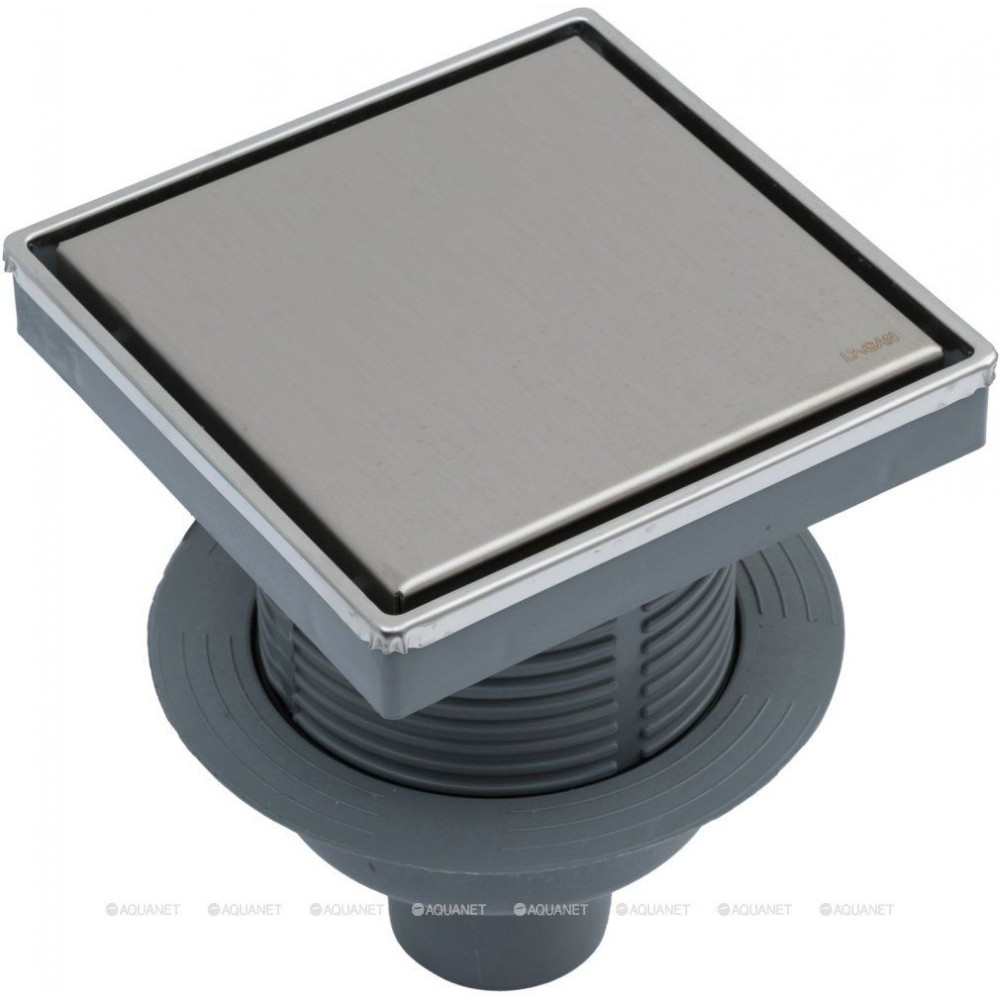 Трап точечный Logan L006-150-VERTICAL 150х150 мм вертикальный выпуск с рамкой L006-150-VERTICAL
