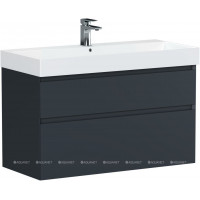 Тумба под раковину Allen Brau INFINITY 100 см 2 ящика антрацит матовый 1.210027.AM