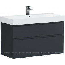 Тумба под раковину Allen Brau INFINITY 100 см 2 ящика антрацит матовый 1.210027.AM