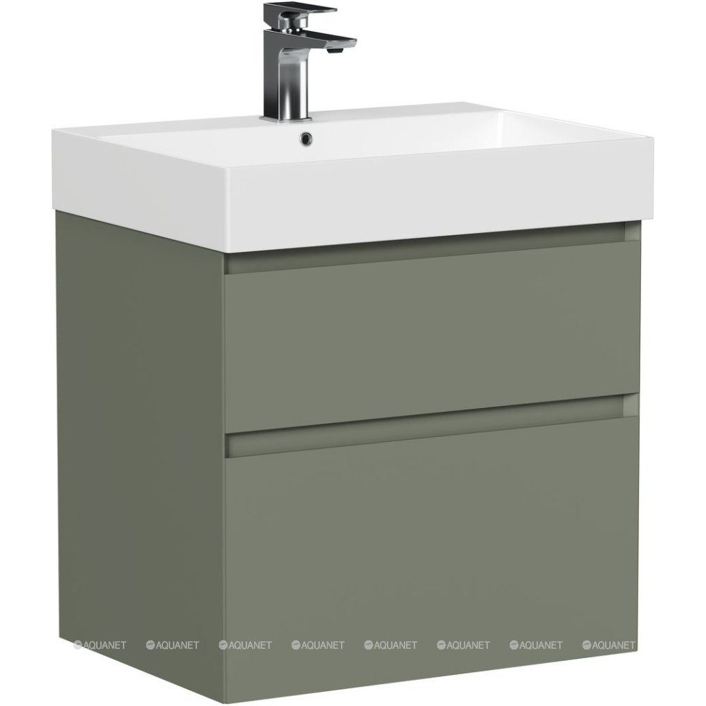 Тумба под раковину Allen Brau INFINITY 60 см 2 ящика олива матовый 1.210024.CGM