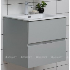 Тумба под раковину Aquanet Алвита New 60 подвесная 2 ящика серый 00277512