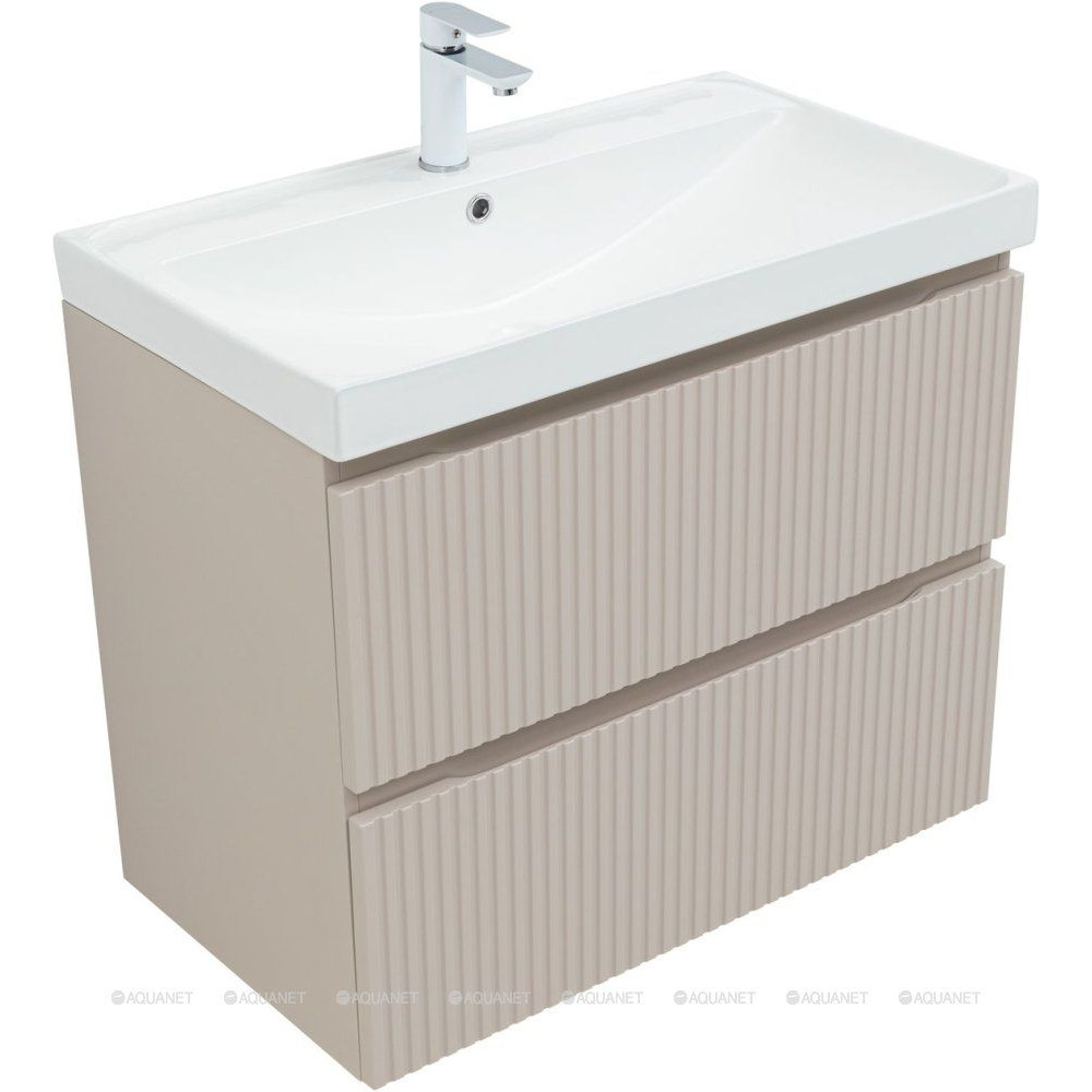 Тумба под раковину Aquanet Джейн 80 (Flat) бежевый 00343977