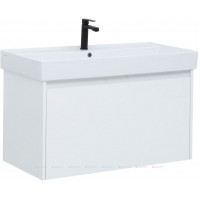 Тумба под раковину Aquanet Nova Lite 90 1+1 ящик белый глянец 00242257