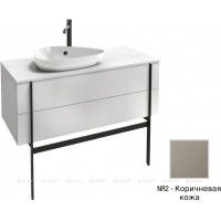 Тумба под раковину Jacob Delafon Nouvelle Vague 120 см 2 ящика коричневая кожа EB3041-NR2