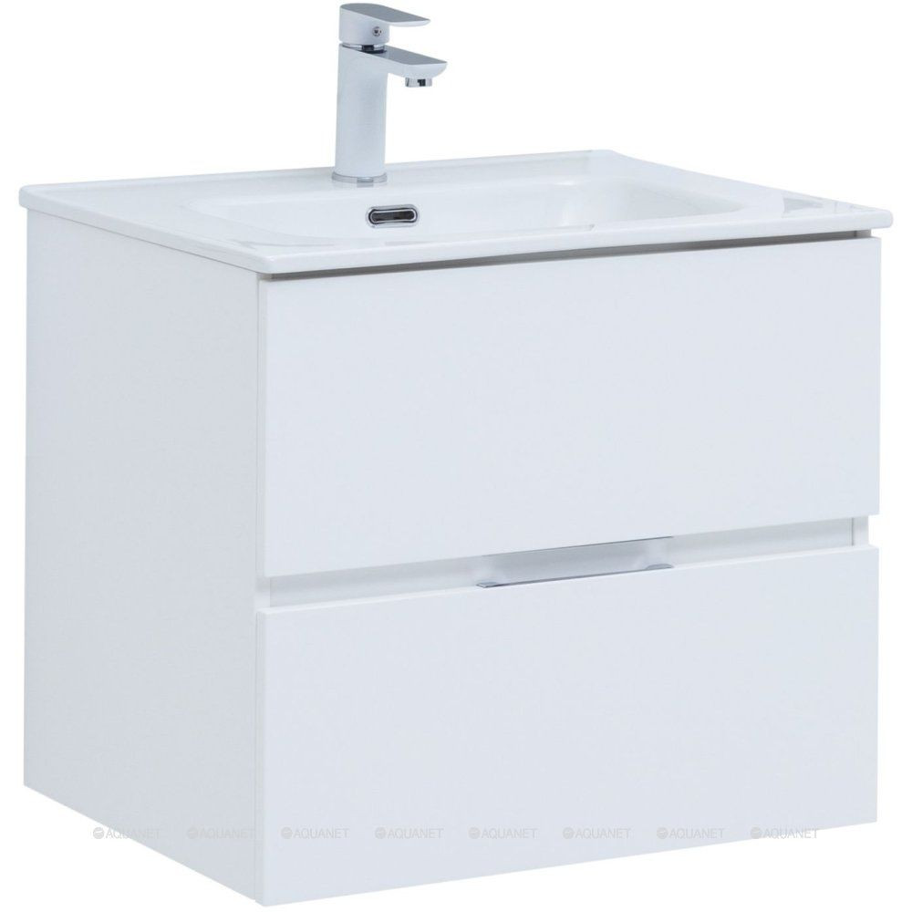 Тумба с раковиной Aquanet Алвита new 120 4 ящика белый матовый 00306294