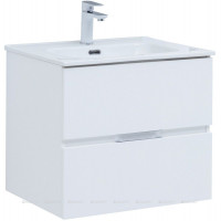 Тумба с раковиной Aquanet Алвита new 120 4 ящика белый матовый 00306294