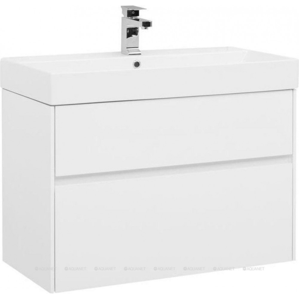 Тумба с раковиной Aquanet Бруклин 85 белый 00212598