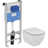 Комплект инсталляция Ideal Standard ProSys с унитазом Tesi AquaBlade и тонким сиденьем микролифт T386801