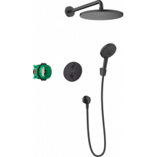 Набор для комплектации душа Hansgrohe Croma матовый черный 27961670 Набор для комплектации душа Hansgrohe Croma матовый черный 27961670