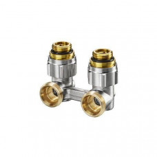 Узел радиаторный угловой Oventrop Multiflex F ZB 3/4 x 1/2 EK никелированный 1015884