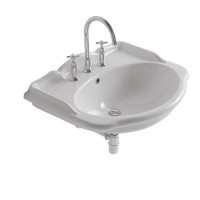 Раковина Globo Paestum 71х58 см 1 отверстие белая PA006.BI