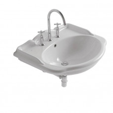 Раковина Globo Paestum 71х58 см 1 отверстие белая PA006.BI