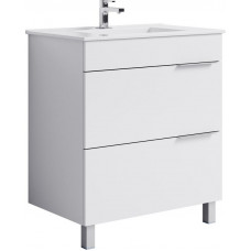 Тумба под умывальник напольная AQUATON Бриг 720х835х445 мм 2 ящика белая Br.01.07/2/W