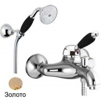 Смеситель для ванны с душевым гарнитуром Fiore Imperial золото/черный 89GO5104