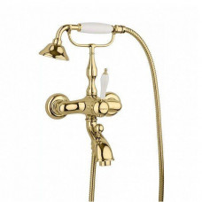 Смеситель для ванны с душевым набором Margaroli Classica 1004 Gold RU1004AA01GD Смеситель для ванны с душевым набором Margaroli Classica 1004 Gold RU1004AA01GD