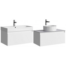 Тумба под умывальник AQUANET Geometria 80 1 ящик белый 81 см GE01081WM