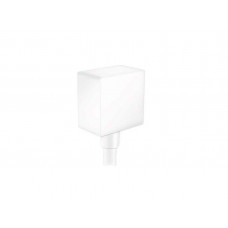 Шланговое подсоединение Hansgrohe FixFit Square белый матовый 26455700 Шланговое подсоединение Hansgrohe FixFit Square белый матовый 26455700
