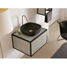 Раковина накладная Scarabeo Glam 400x400x125 мм без отверстия BIOKER Lava 1806/37BK