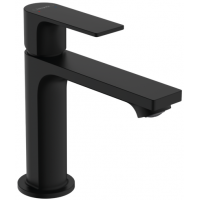Смеситель для раковины Hansgrohe Rebris E 109 мм со сливным гарнитуром черный матовый 72557670