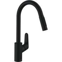 Смеситель для кухни Hansgrohe Focus M41 240 с вытяжным душем 2jet матовый черный 31815670