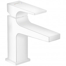 Смеситель для раковины Hansgrohe Metropol 100 однорычажный клапан Push-Open матовый белый 32500700