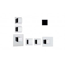 Внешняя часть термостата Bossini Outlets Z032203.073 HighFlow квадратная ручка Черный матовый
