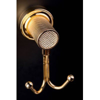 Крючок для ванной двойной Boheme Royal Cristal золото 10926-G-B