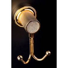 Крючок для ванной двойной Boheme Royal Cristal золото 10926-G-B