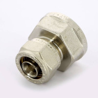 Муфта обжимная никелированная Tiemme 16x3/4 ВР 1600035