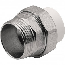 Муфта комбинированная разъемная THERMOLIGHT PP-R НР 32х1 1/4 белая НС-1620534
