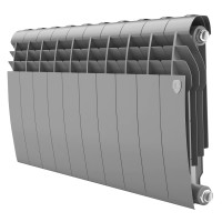 Радиатор биметаллический Royal Thermo BILINER 350 Silver Satin 10 секций боковое подключение НС-1682246