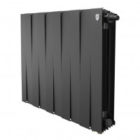 Радиатор биметаллический Royal Thermo PianoForte 500 Noir Sable 6 секций нижнее подключение НС-1506368