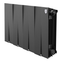 Радиатор биметаллический Royal Thermo PianoForte 300 Noir Sable 8 секций боковое подключение НС-1682355