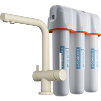 Комплект Omoikiri смеситель Nagano-P и фильтр pure drop Lite ваниль 4044.8028P