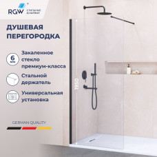 Душевая перегородка RGW WA-002B 1200x1950 мм черный прозрачное стекло 35100212-14 Душевая перегородка RGW WA-002B 1200x1950 мм черный прозрачное стекло 35100212-14