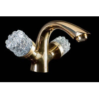 Смеситель для раковины Boheme Crystal золото 291-CRST