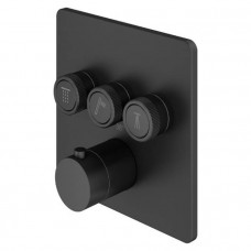 Смеситель для душа встраиваемый Plumberia Selection PSBOX на 3 выхода черный матовый PSB2903NO