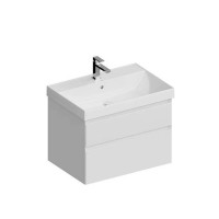 Тумба подвесная Kerama Marazzi Cubo 70 см с ящиками белая матовая CUB.70.2\WHT.M