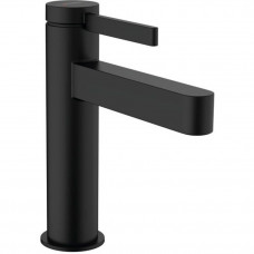 Смеситель для раковины hansgrohe Finoris 110 однорычажный со сливным гарнитуром матовый черный 76020670