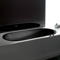 Ванна встраиваемая Bette BetteLux Oval 190x90x45 см черный матовый 3467-035 PLUS