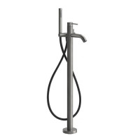 Смеситель для ванны напольный с душевой лейкой Gessi Bath316 внешняя часть шлифованная сталь 54028#239