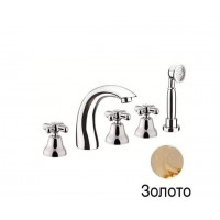 Смеситель для ванны Fiore Margot на 5 отверстий золото 26GO0608